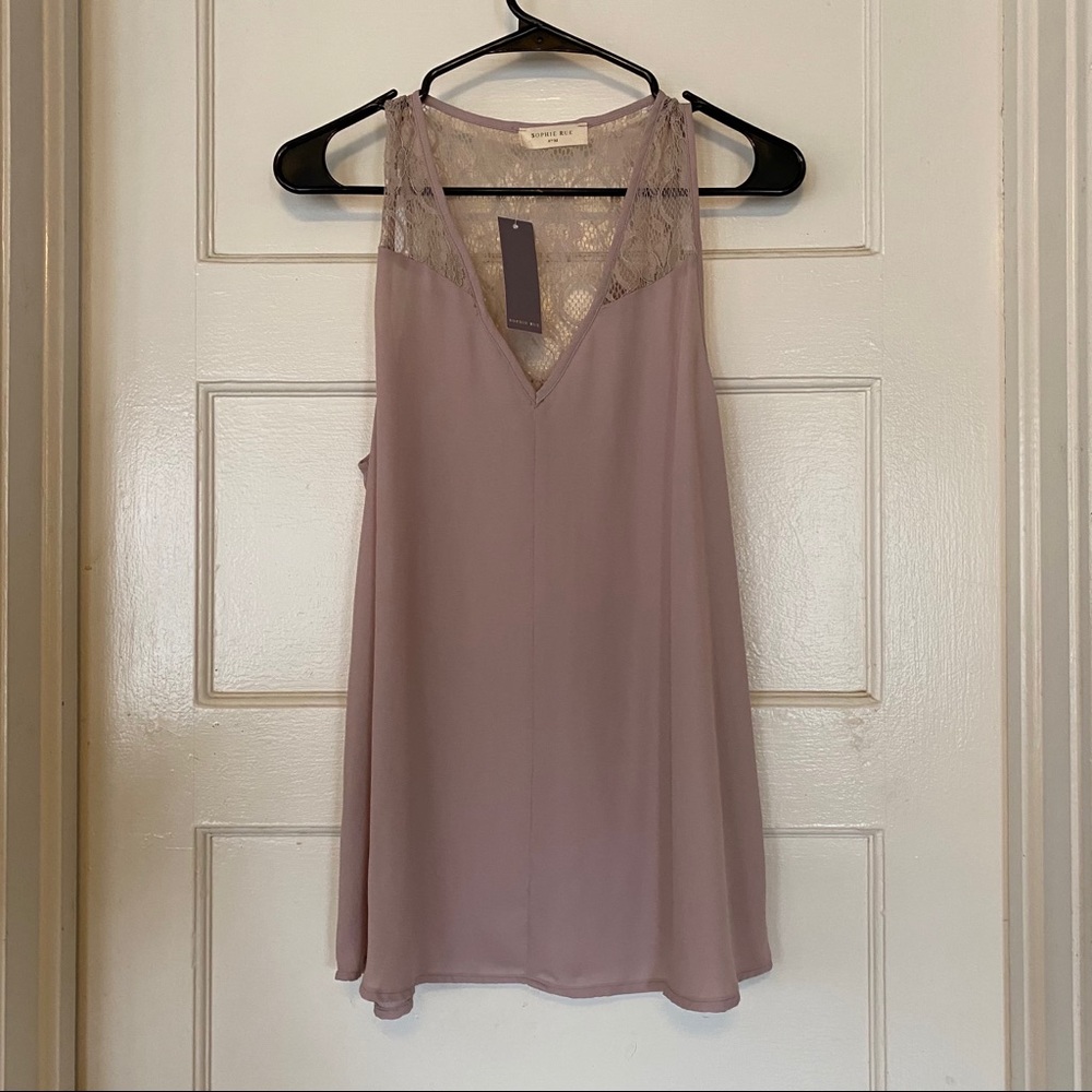 NWT Mauve Sleeveless Blouse by Sophie Rue